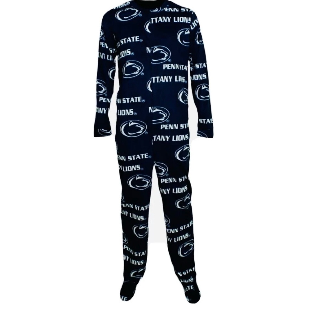 Penn State Nittany Lions Footie Pajamas Unisex Warm Cozy Sz L